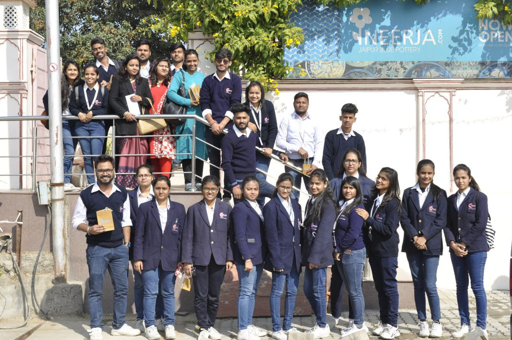 Dezyne E'cole College visit to Neerja Blue Pottery Workshop