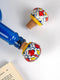 Blue,Red,Yellow and White color design Wine Bottle Stopper (Set of Two).