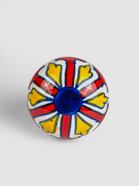 Blue,Red,Yellow and White color design Wine Bottle Stopper (Set of Two).