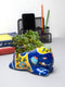 Blue Pottery Elephant Plant Holder