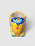 Blue Pottery Elephant Plant Holder Yellow & Blue