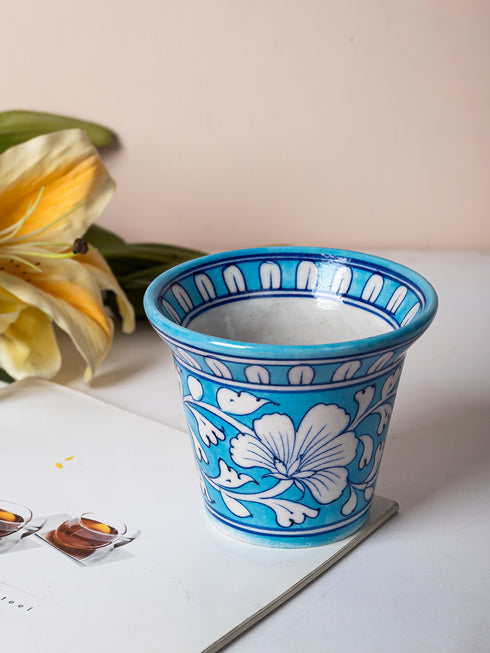 Blue Pottery Handmade Planter