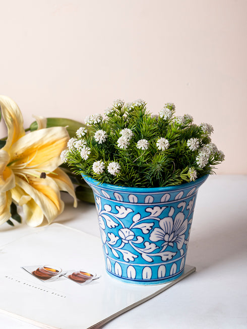 Blue Pottery Handmade Planter