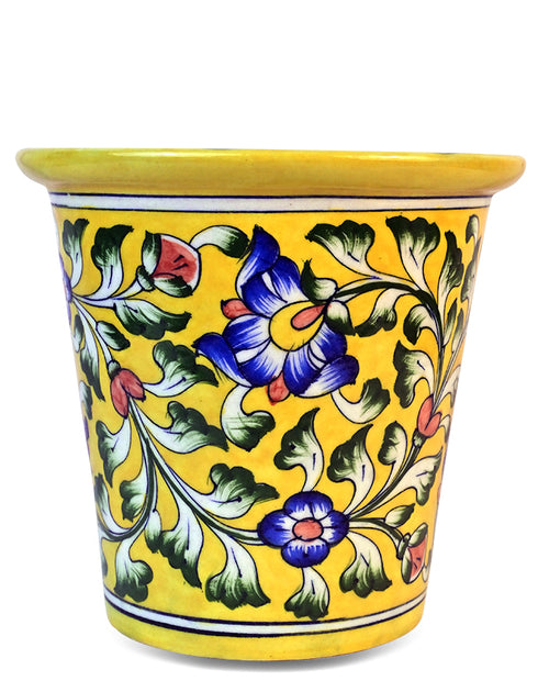 Blue Pottery Handmade Planter