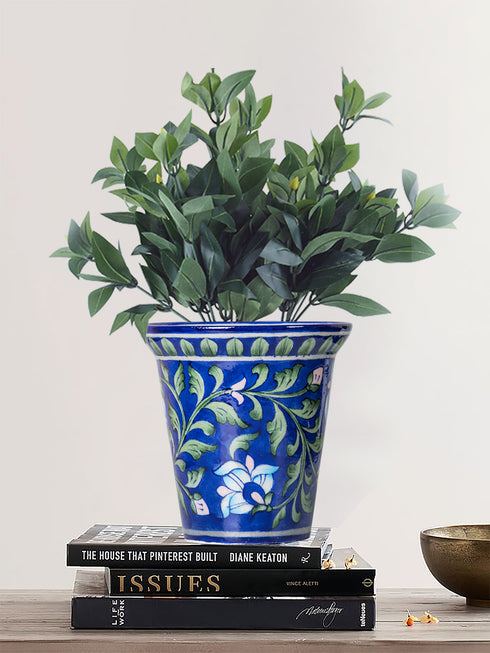 Blue Pottery Handmade Planter