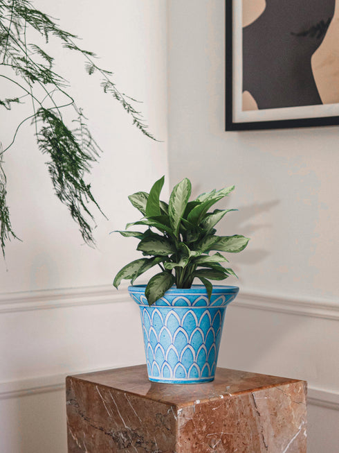 Blue Pottery Handmade Planter