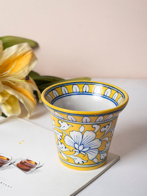 Blue Pottery Handmade Planter