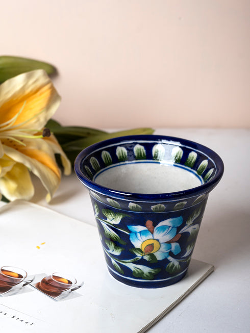 Blue Pottery Handmade Planter