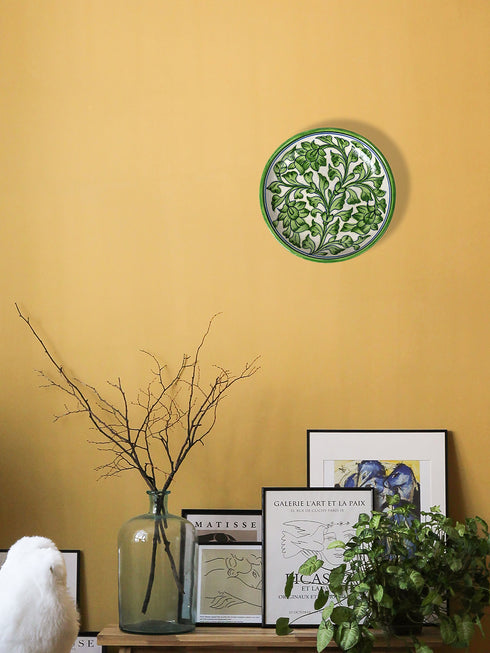 Blue Pottery Hand-Made Wall Plate