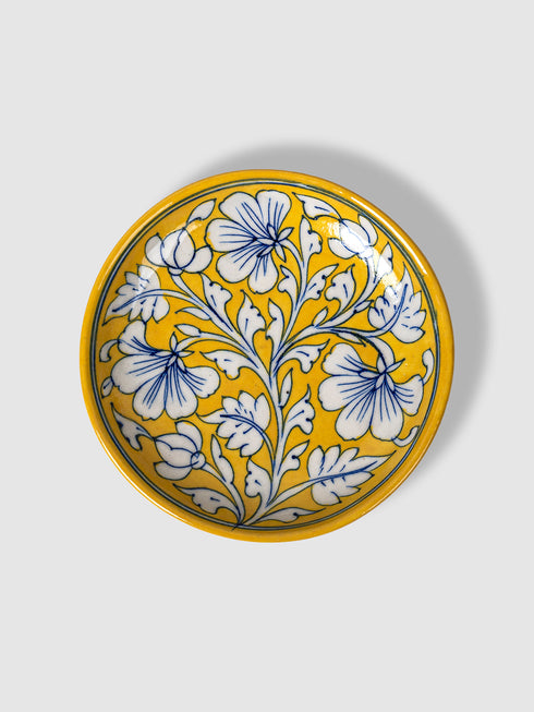 Blue Pottery Hand-Made Wall Plate