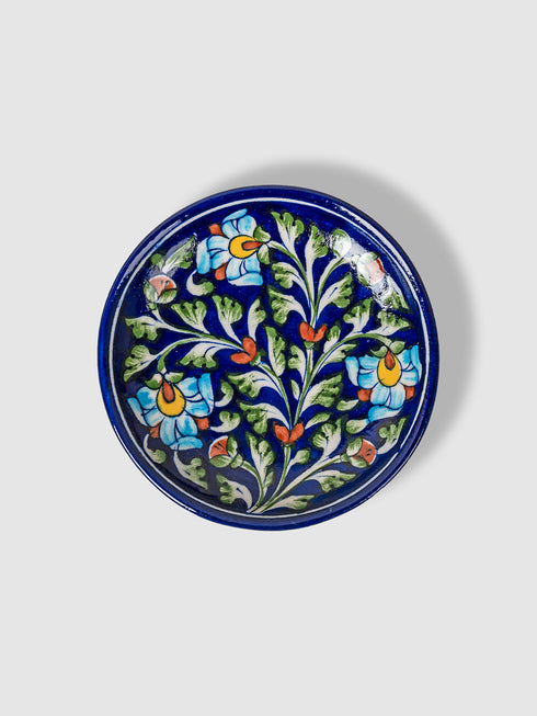 Blue Pottery Hand-Made Wall Plate