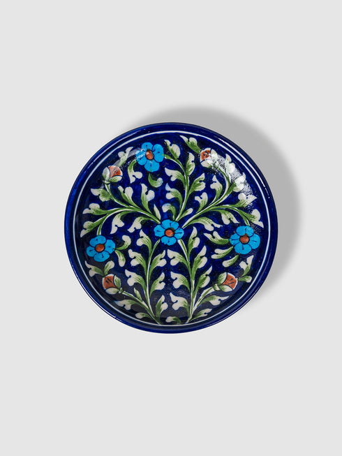 Blue Pottery Hand-Made Wall Plate