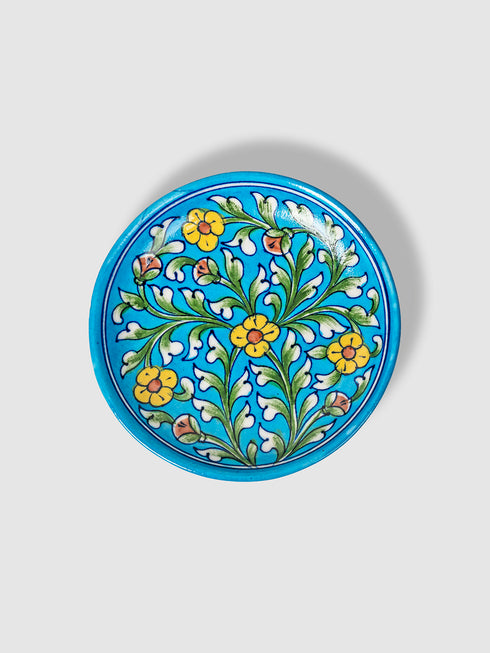 Blue Pottery Hand-Made Wall Plate