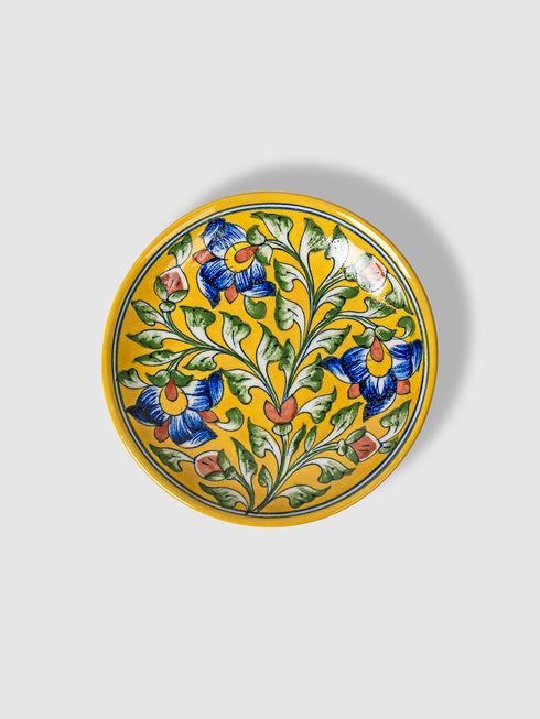 Blue Pottery Hand-Made Wall Plate