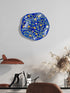 Blue Pottery Decorative Handmade Curve Wall Plate