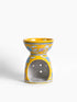 Blue Pottery Handmade Aroma Oil Diffuser Yellow Color