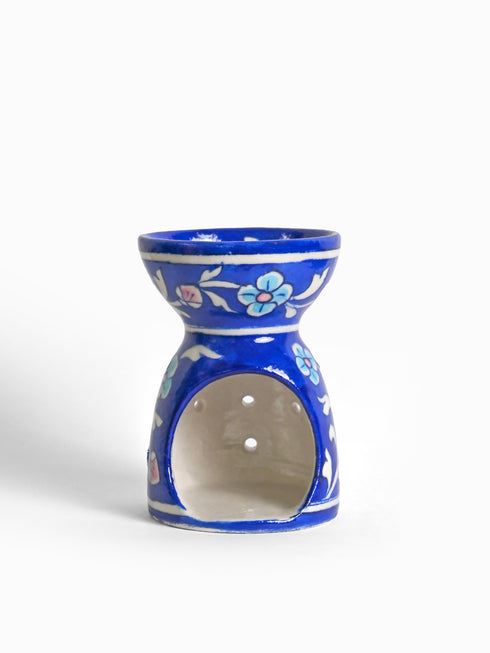 Blue Pottery Handmade Aroma Oil Diffuser Blue Color