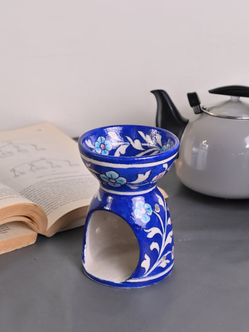 Blue Pottery Handmade Aroma Oil Diffuser Blue Color