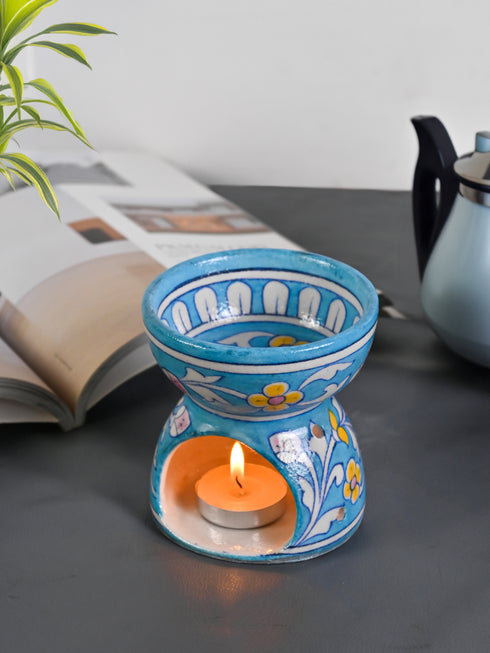 Blue Pottery Handmade Aroma Oil Diffuser turquoise Color
