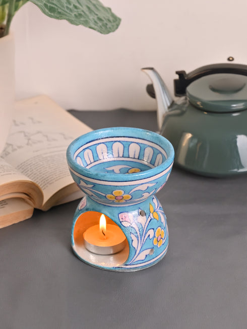 Blue Pottery Handmade Aroma Oil Diffuser turquoise Color