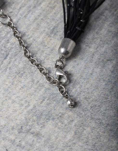 Handmade multi strand Black thread Necklace