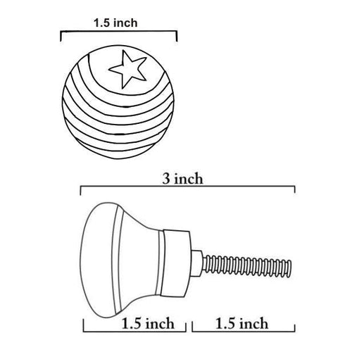 Crazy Spiral Design Handmade Pottery Knob