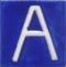 White A alphabet blue tile (2x2)
