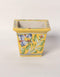 Blue Pottery Handmade Planter 4 Inches - Yellow Base With Blue Colours