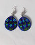 Blue Pottery Reversible Style Five Pendant Neckalce With Earring - Turquoise, Blue (Two In One)