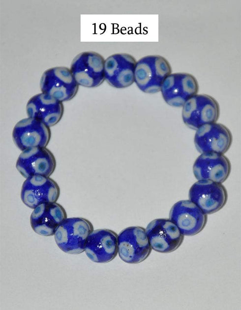 Neerja Handmade Blue Pottery Evil Eye Hanging With Set Of Three Evil Eye Bracelets