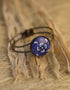 Blue Pottery Bracelet With Metal Set Of 2 pcs