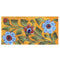 Flowers Deisgn on Yellow Base Tile