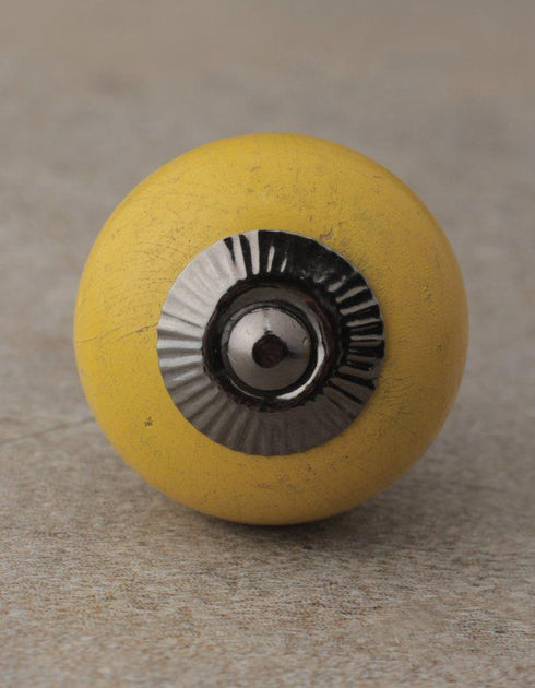 Yellow Wooden knob