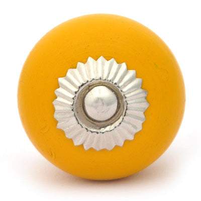Yellow Wooden knob