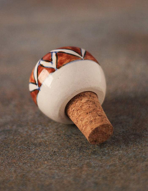 Handmade Ceramic Wine Cork Stopper Bottle Topper (Sold In Set of 2)