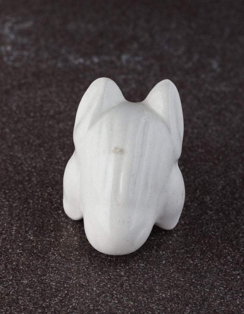 White Frog Ceramic Knob