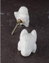 White Frog Ceramic Knob