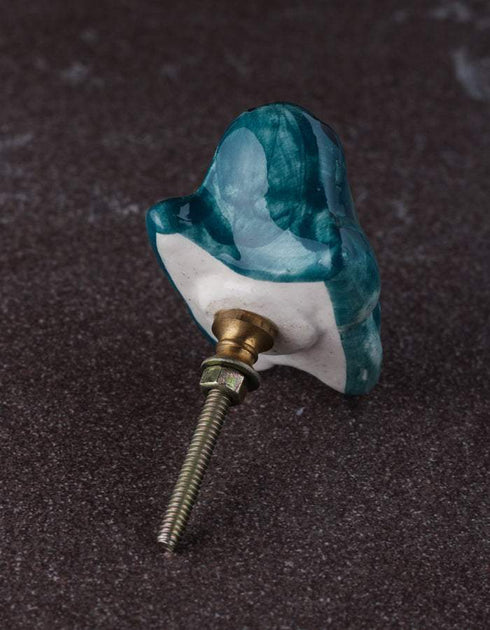 Lime green Frog Ceramic knob