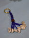 Beaded Keyring With Shells - Blue colour