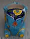 Blue Pottery Elephant Plant Holder Turquoise & Blue