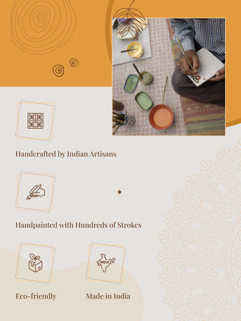 Hanging Lamp in Turquoise Base With Blue Florals