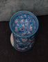 Jaipur Blue Pottery Handmade Aroma Oil Diffuser Small in Turquoise Base With White Floral & Leaves