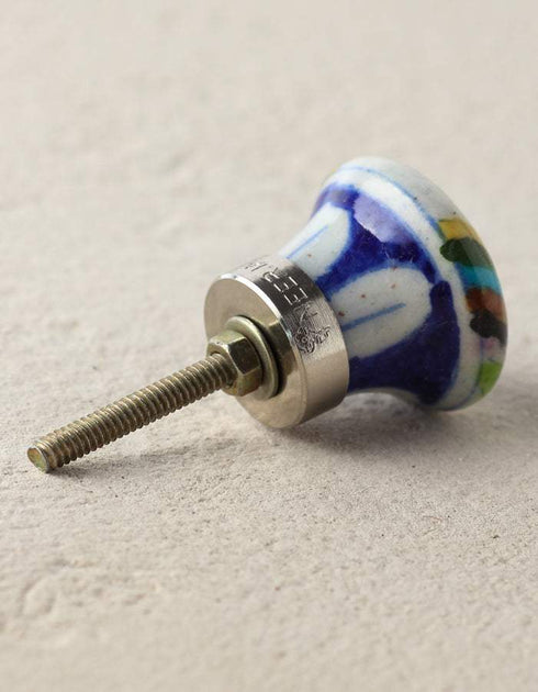 Crazy Spiral Design Handmade Pottery Knob