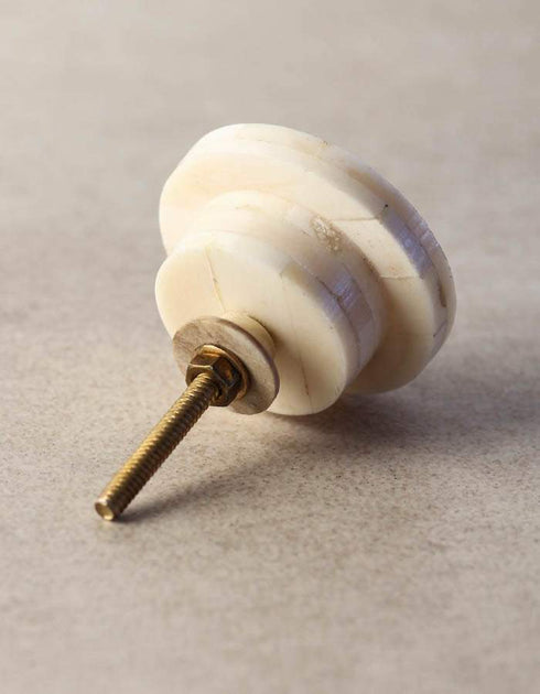 Cream Colored Unique Ceramic Cabinet Bone Knob