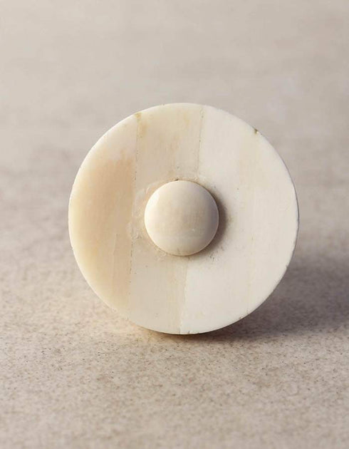 Cream Colored Unique Ceramic Cabinet Bone Knob