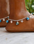 Anklets With Neerja Blue Pottery Beads in Turquoise