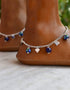 Anklets With Neerja Blue Pottery Beads in Blue