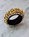Handmade Round Bangles In Golden Color With Metal Beads & White Beads