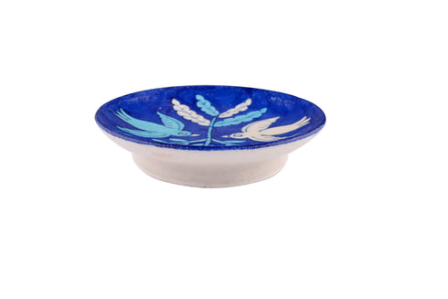 Blue Pottery Wall Hanging Plate Set of 3pcs.