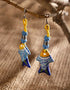 Fish Pendent Earrings (Turquoise Body, Assorted Colour Thread Work)